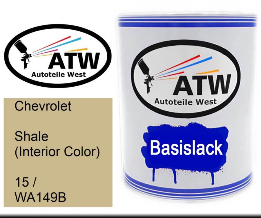 Chevrolet, Shale (Interior Color), 15 / WA149B: 1L Lackdose, von ATW Autoteile West.
